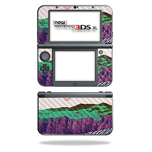 MightySkins Carbon Fiber Skin for Nintendo New 3DS XL (2015) - Lost Track | Protective  Durable Textured Carbon Fiber Finish | Easy to Apply  Remove  and Change Styles | Made in The USA