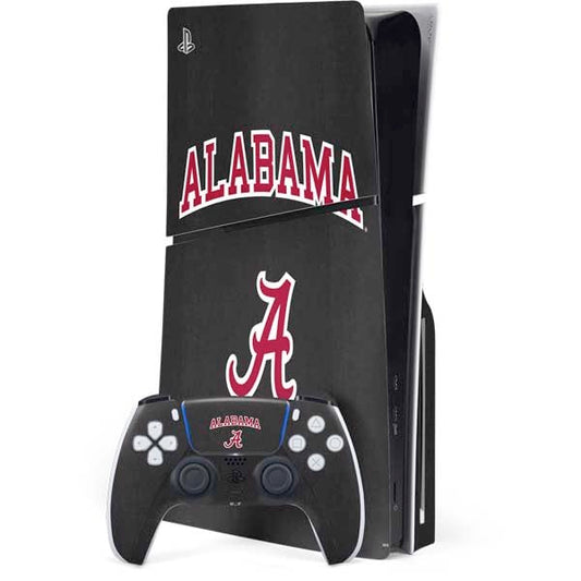 Skinit Decal Gaming Skin Compatible with PS5 Slim Disk Bundle - Officially Licensed University of Alabama Logo Design