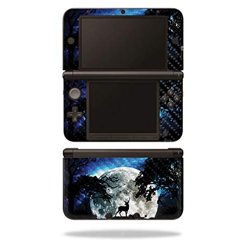 MightySkins Carbon Fiber Skin for Nintendo 3DS XL Original (2012-2014) - Moonlight Deer | Protective  Durable Textured Carbon Fiber Finish | Easy to Apply  Remove  and Change Styles | Made in The USA