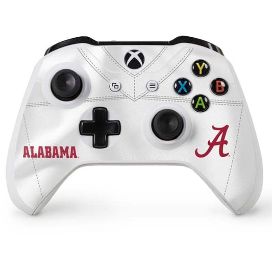 Skinit Decal Gaming Skin Compatible with Xbox One X Controller - Officially Licensed University of Alabama White Jersey Design