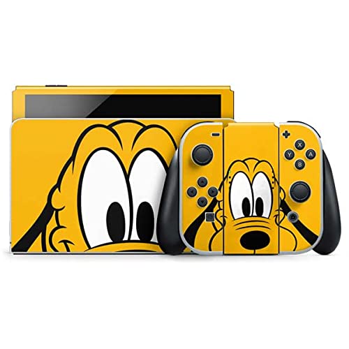 Skinit Decal Gaming Skin Compatible with Nintendo Switch OLED (2021) - Officially Licensed Disney Friends Pluto Up Close Design