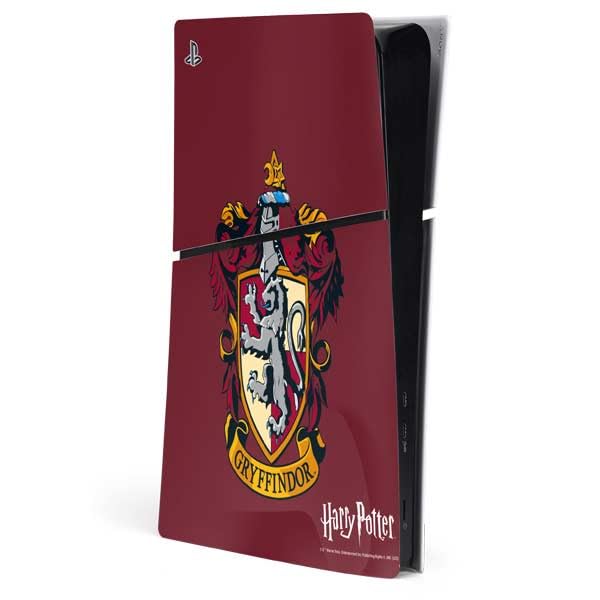 Skinit Decal Gaming Skin Compatible with PS5 Slim Digital Edition Console - Officially Licensed Wizarding World Harry Potter Gryffindor House Crest Design