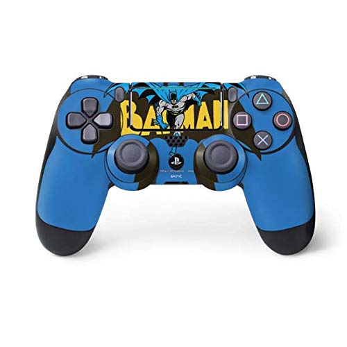 Skinit Decal Gaming Skin Compatible with PS4 Pro/Slim Controller - Officially Licensed DC Comics Batman Vintage Action Pose Design