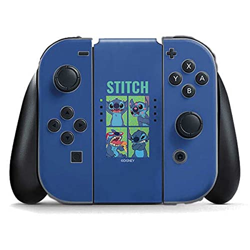 Skinit Decal Gaming Skin Compatible with Nintendo Switch (2017-2021) Joy-Con Controller - Officially Licensed Disney Lilo and Stitch Personalities Moods Design