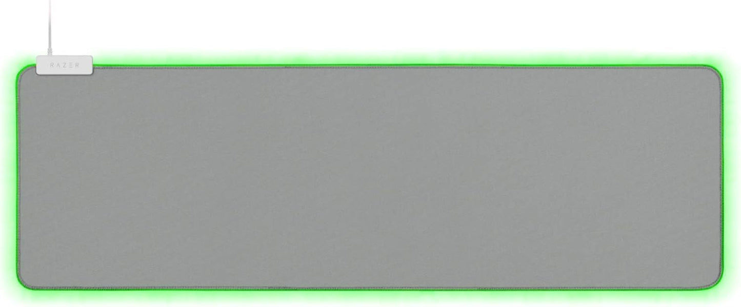 Razer Goliathus Extended Chroma Mouse Mat, Micro-Textured Cloth, 11.6x36.2in, Mercury White, Model RZ02-02500314-R3
