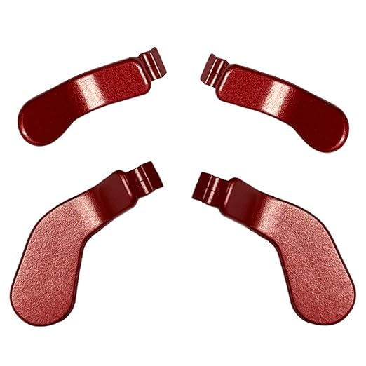 4 Pcs Elite Controller Paddles for Xbox Elite Controller Series 2 Metallic Interchangeable Paddles Hair Trigger Locks Replacement Parts for Xbox Elite Series 2 Core(Dull red)