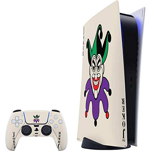 Skinit Decal Gaming Skin Compatible with PS5 Digital Edition Bundle - Officially Licensed DC Comics The Joker Calling Card Design