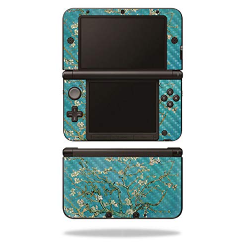 MightySkins Carbon Fiber Skin for Nintendo 3DS XL Original (2012-2014) - Almond Blossom | Protective  Durable Textured Carbon Fiber Finish | Easy to Apply  Remove  and Change Styles | Made in The USA