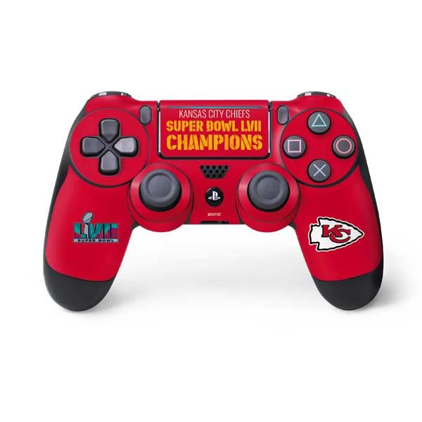 Skinit Decal Gaming Skin Compatible with PS4 Pro/Slim Controller - Officially Licensed NFL Kansas City leaders Super Bowl LVII Champions Design