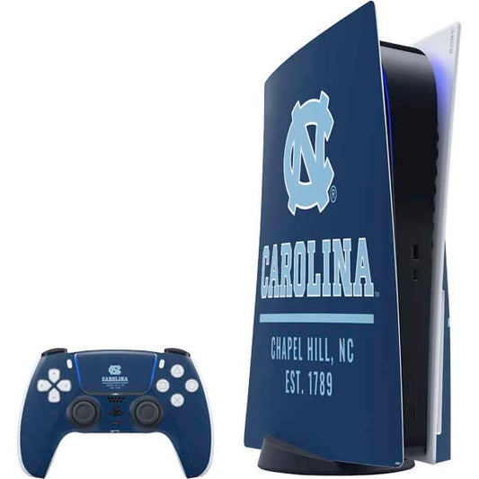 Skinit Decal Gaming Skin Compatible with PS5 Bundle - Officially Licensed University of North Carolina Chapel Hill Design