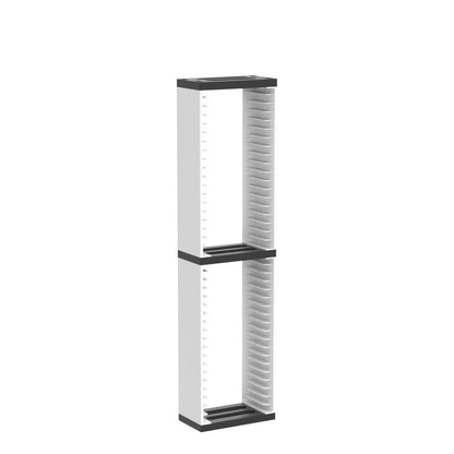 Skywin Video Game Storage Stand Tower - Universal Organizer for PS5/PS4/Xbox - 36 Disc Holder - White - Model SW-236-T627PS5GHW