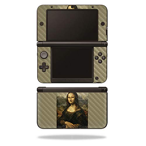 MightySkins Carbon Fiber Skin for Nintendo 3DS XL Original (2012-2014) - Mona Lisa | Protective  Durable Textured Carbon Fiber Finish | Easy to Apply  Remove  and Change Styles | Made in The USA