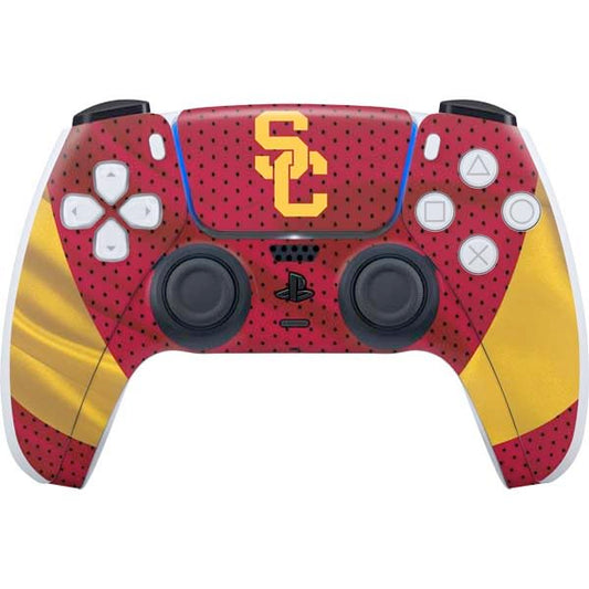 Skinit Decal Gaming Skin Compatible with PS5 Controller - Officially Licensed University of Southern California USC Trojans Jersey Design