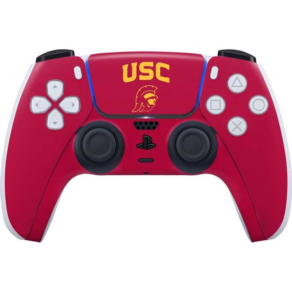 Skinit Decal Gaming Skin Compatible with PS5 Controller - Officially Licensed University of Southern California USC Trojan Logo Design