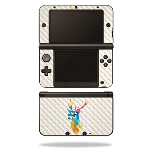 MightySkins Carbon Fiber Skin for Nintendo 3DS XL Original (2012-2014) - Sunny Stag | Protective  Durable Textured Carbon Fiber Finish | Easy to Apply  Remove  and Change Styles | Made in The USA