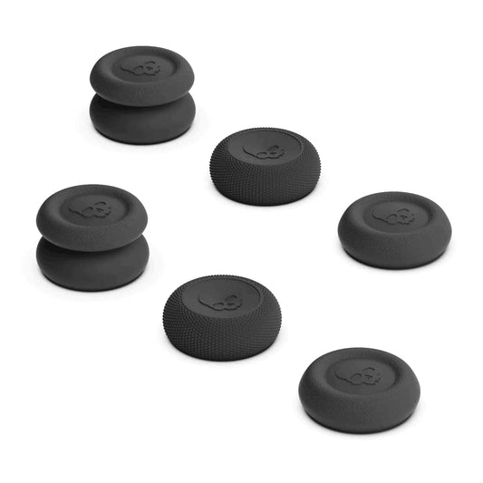 Skull & Co. Skin  CQC and FPS Thumb Grips Joystick Cap Analog Stick Cover for Steam Deck/OLED and ROG Ally  Ally X- Black  Set of 6