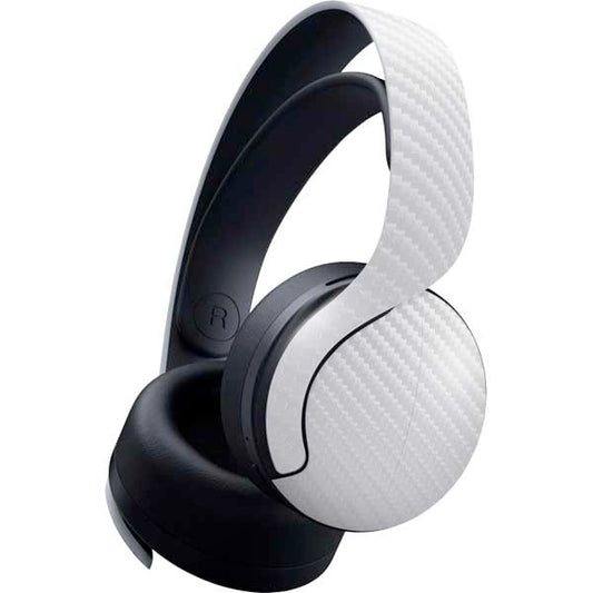 Skinit Decal Gaming Skin Compatible with Pulse 3D Wireless Headset for PS5 - White Carbon Fiber Specialty Texture Material Design