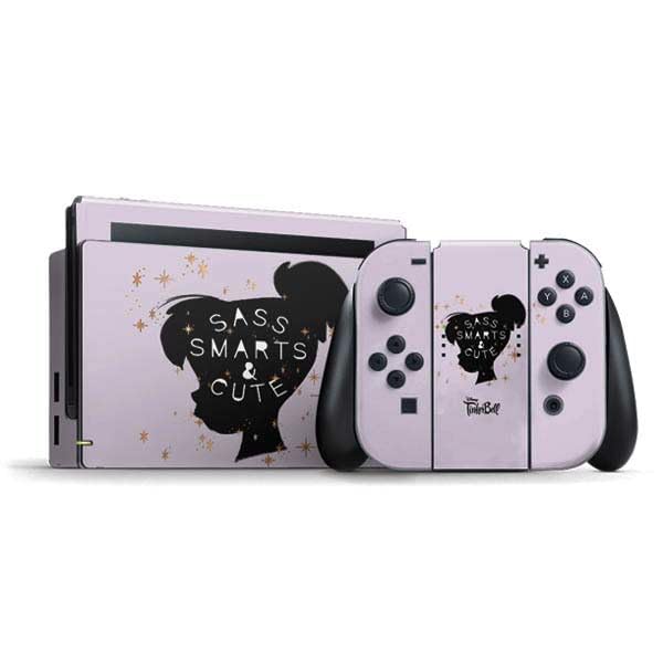 Skinit Decal Gaming Skin Compatible with Nintendo Switch Bundle - Officially Licensed Disney Tinker Bell Sass Smarts and Cute Design