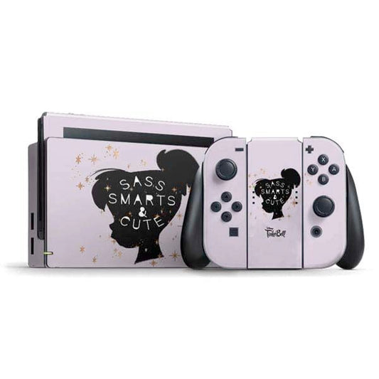 Skinit Decal Gaming Skin Compatible with Nintendo Switch Bundle - Officially Licensed Disney Tinker Bell Sass Smarts and Cute Design