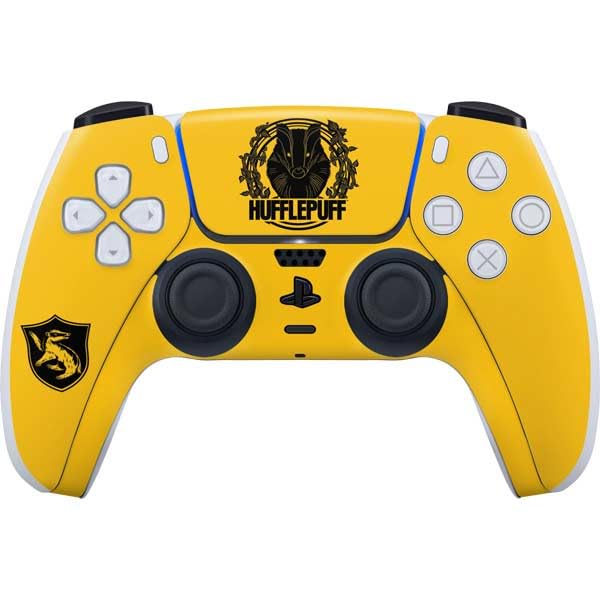 Skinit Decal Gaming Skin Compatible with PS5 Controller - Officially Licensed Wizarding Worlds Harry Potter Hufflepuff Illustration Design