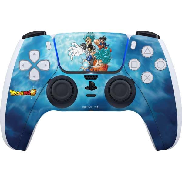 Skinit Decal Gaming Skin Compatible with PS5 Controller - Officially Licensed Dragon Ball Super Goku Vegeta Super Ball Design