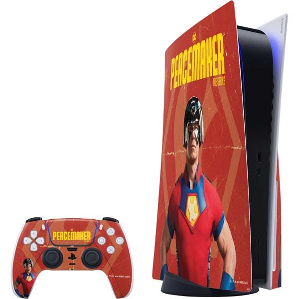 Skinit Decal Gaming Skin Compatible with PS5 Bundle - Officially Licensed DC Comics Peacemaker John Cena Design