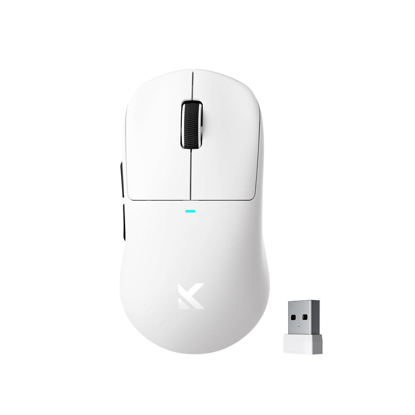 MCHOSE M7 Pro Wireless Gaming Mouse  8K Polling  55g Lightweight Ergonomic Computer Mouse PAW3395 Optical Sensor 650 IPS  26000 DPI  6 Programmable Controls USB-C 3-Modes PC/Mac White