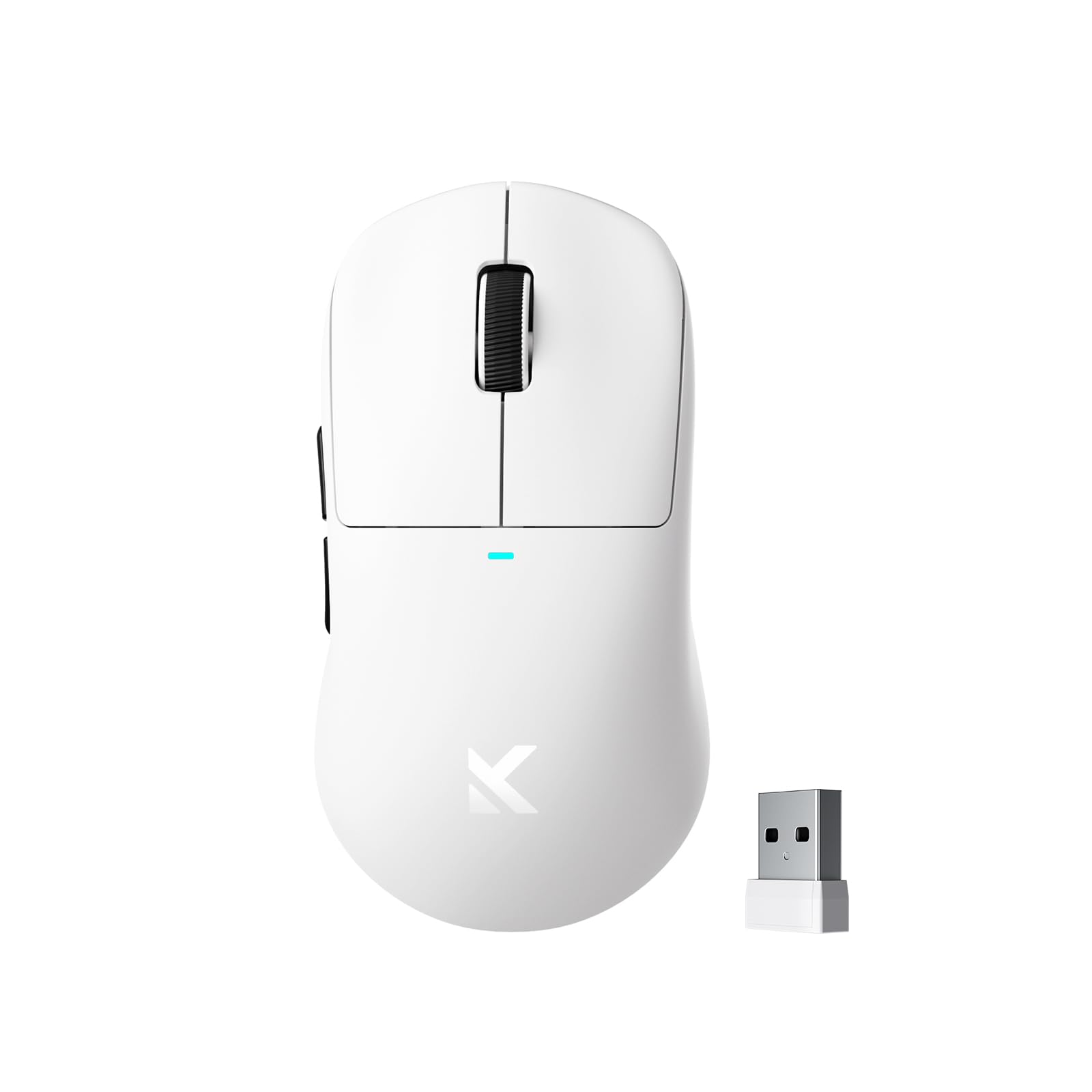 MCHOSE M7 Pro Wireless Gaming Mouse  8K Polling  55g Lightweight Ergonomic Computer Mouse PAW3395 Optical Sensor 650 IPS  26000 DPI  6 Programmable Controls USB-C 3-Modes PC/Mac White