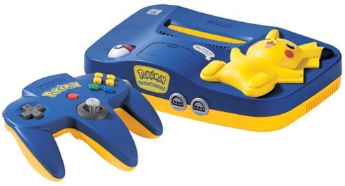 Nintendo 64 System - Video Game Console - Pikachu Version (refurbished)