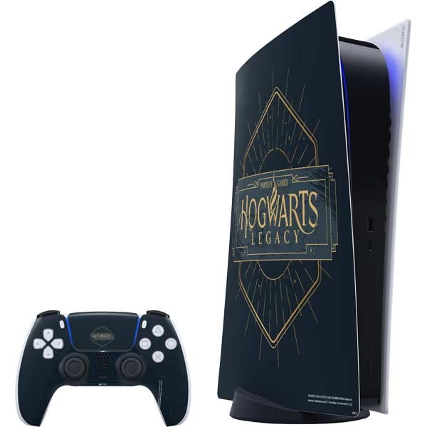 Skinit Decal Gaming Skin Compatible with PS5 Digital Edition Bundle - Officially Licensed Wizarding World Hogwarts Legacy Emblem Design