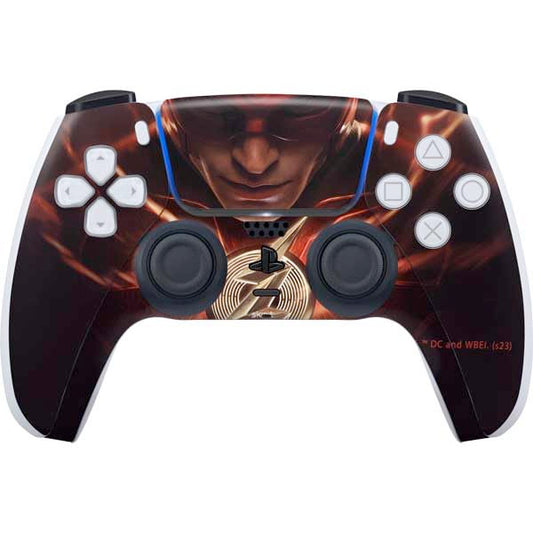 Skinit Decal Gaming Skin Compatible with PS5 Controller - Officially Licensed DC Comics The Flash Movie: The Flash Poster Design