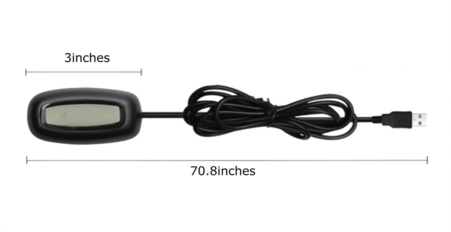 KUJOBUY Wireless USB Gaming Receiver Adapter for Xbox 360 Controllers - Black, Compatible with Windows PC, Laptop Gaming