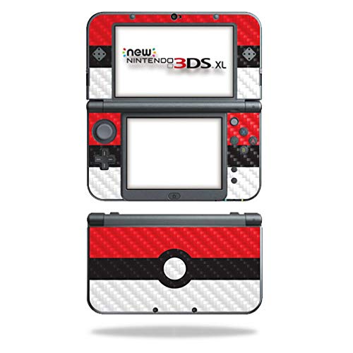 MightySkins Carbon Fiber Skin for Nintendo New 3DS XL (2015) - Battle Ball | Protective  Durable Textured Carbon Fiber Finish | Easy to Apply  Remove  and Change Styles | Made in The USA