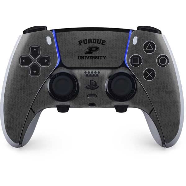 Skinit Decal Gaming Skin Compatible with PS5 DualSense Edge Pro Controller - Officially Licensed Purdue University Purdue Grey Logo Design