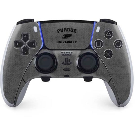Skinit Decal Gaming Skin Compatible with PS5 DualSense Edge Pro Controller - Officially Licensed Purdue University Purdue Grey Logo Design