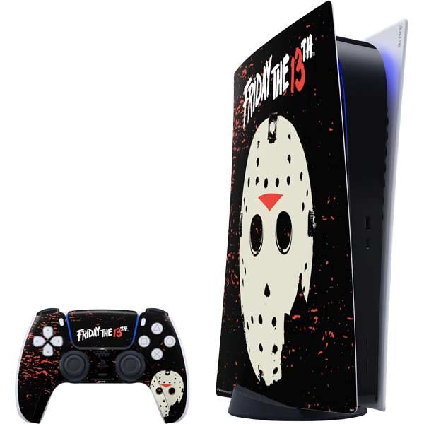 Skinit Decal Gaming Skin Compatible with PS5 Digital Edition Bundle - Officially Licensed Warner Bros Friday The 13th Friday The 13th Design