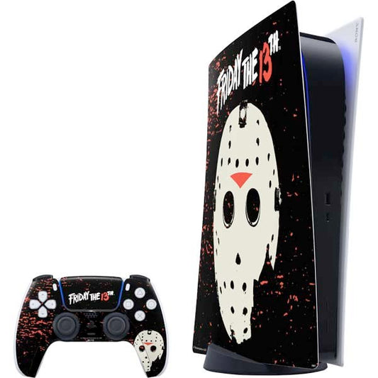 Skinit Decal Gaming Skin Compatible with PS5 Digital Edition Bundle - Officially Licensed Warner Bros Friday The 13th Friday The 13th Design