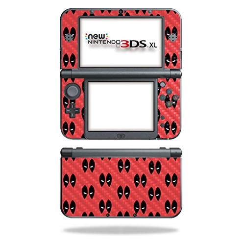 MightySkins Carbon Fiber Skin for Nintendo New 3DS XL (2015) - Dead Eyes Pool | Protective  Durable Textured Carbon Fiber Finish | Easy to Apply  Remove  and Change Styles | Made in The USA