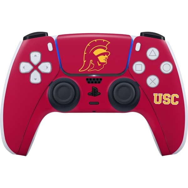 Skinit Decal Gaming Skin Compatible with PS5 Controller - Officially Licensed University of Southern California USC Gold Trojan Mascot Design