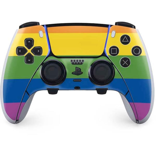 Skinit Decal Gaming Skin Compatible with PS5 DualSense Edge Pro Controller - The Rainbow Flag Design