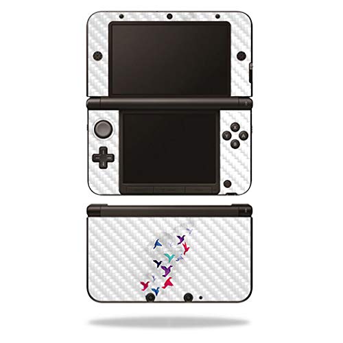 MightySkins Carbon Fiber Skin for Nintendo 3DS XL Original (2012-2014) - Paper Birds | Protective  Durable Textured Carbon Fiber Finish | Easy to Apply  Remove  and Change Styles | Made in The USA