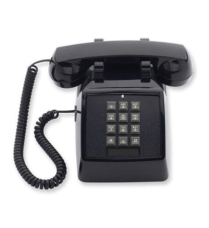 Scitec 2510D Analog Corded Desk Bell - Black, 1 Line, Model SCI-25012