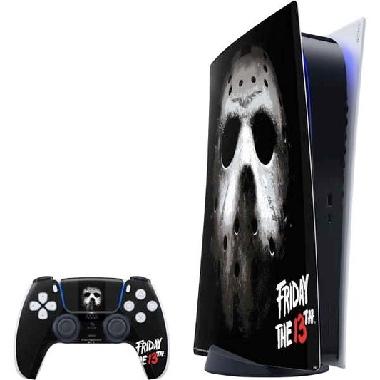 Skinit Decal Gaming Skin Compatible with PS5 Digital Edition Bundle - Officially Licensed Warner Bros Friday The 13th Jason Voorhees Design