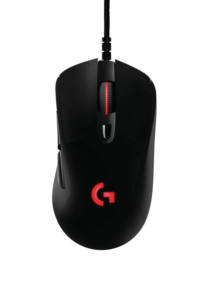 Logitech G403 Prodigy RGB Gaming Mouse - 16.8M Colors, 12,000 DPI, 6 Programmable Buttons, Black, Model 910-004796