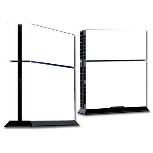 MIGHTY SKINS Skin for Sony Playstation 4 PS4 Console - Solid White Wrap Sticker, Model SOPS4-Glossy White