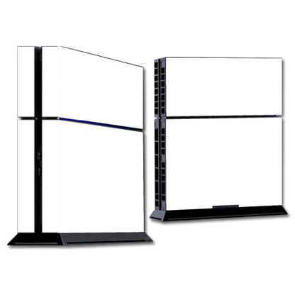 MIGHTY SKINS Skin for Sony Playstation 4 PS4 Console - Solid White Wrap Sticker, Model SOPS4-Glossy White