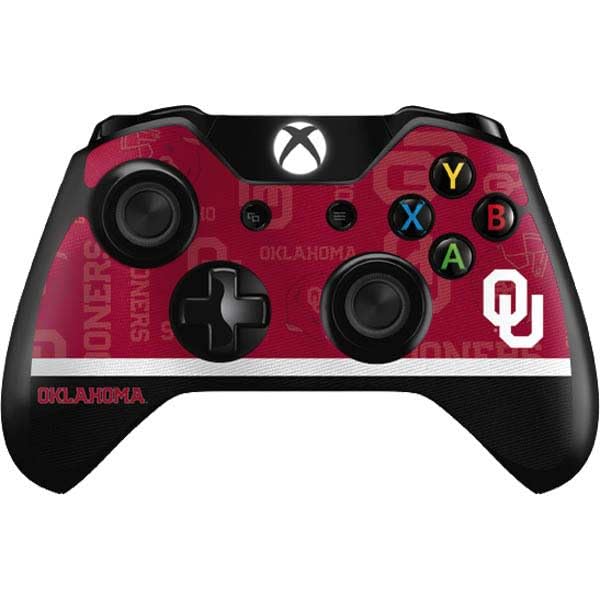 Skinit Decal Gaming Skin Compatible with Xbox One Controller - Officially Licensed University of Oklahoma Split Jersey Design