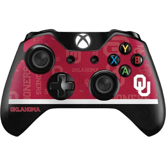 Skinit Decal Gaming Skin Compatible with Xbox One Controller - Officially Licensed University of Oklahoma Split Jersey Design