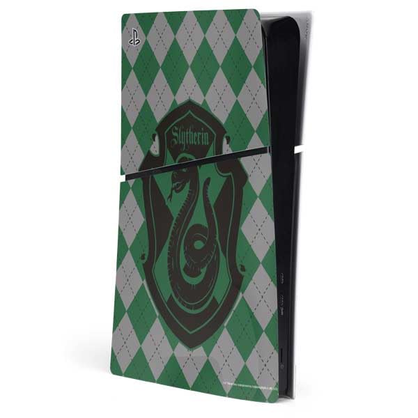 Skinit Decal Gaming Skin Compatible with PS5 Slim Digital Edition Console - Officially Licensed Wizarding World Harry Potter Slytherin Crest Design