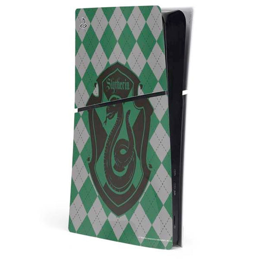 Skinit Decal Gaming Skin Compatible with PS5 Slim Digital Edition Console - Officially Licensed Wizarding World Harry Potter Slytherin Crest Design